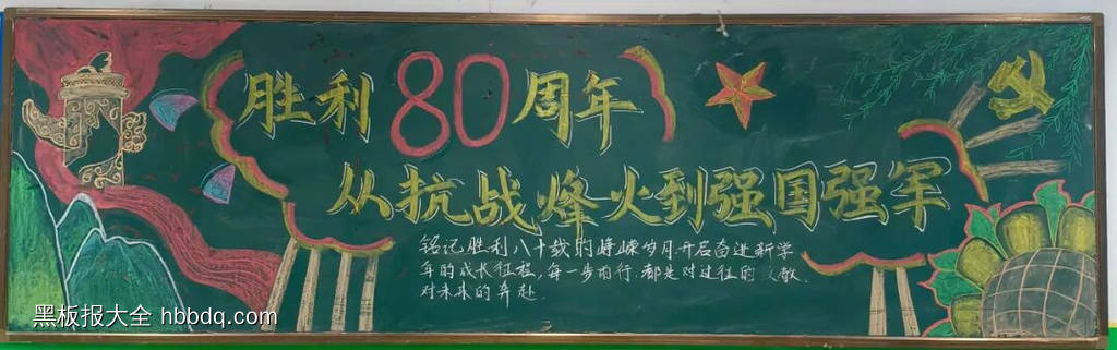 1945-2025中国人民抗日战争暨世界反法西斯战争胜利80周年黑板报17张-第14张