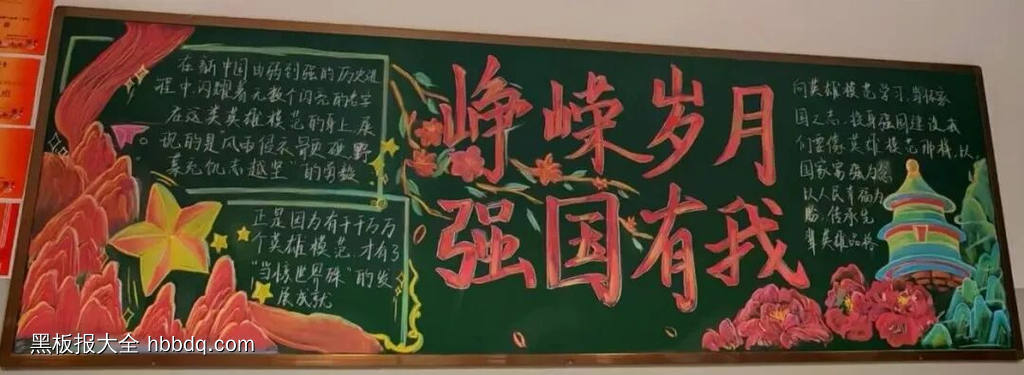 峥嵘不忘强国有我黑板报5张-第4张