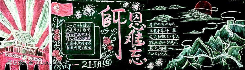 师恩难忘桃李满天下黑板报-第6张