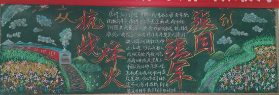 抗战烽火强国强军黑板报