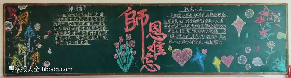 师恩难忘主题黑板报-第5张