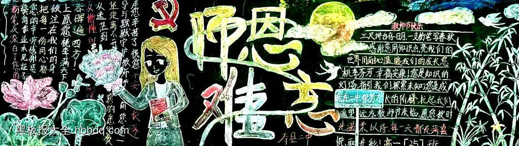 师恩难忘桃李满天下黑板报-第7张