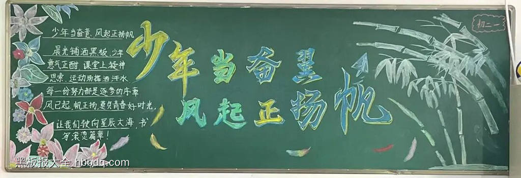 扬帆起航，筑梦未来主题黑板报-第3张