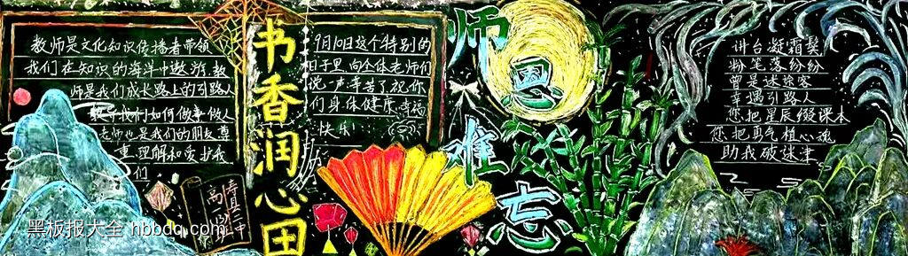 师恩难忘桃李满天下黑板报-第5张