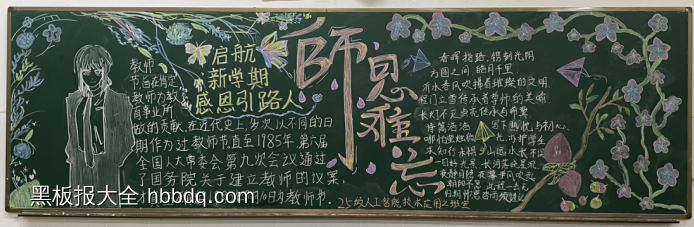 师恩如灯，照我前行主题黑板报-第2张