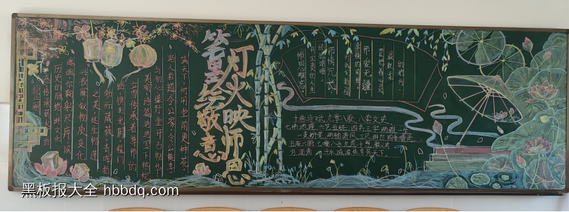 师恩如灯，照我前行主题黑板报-第3张