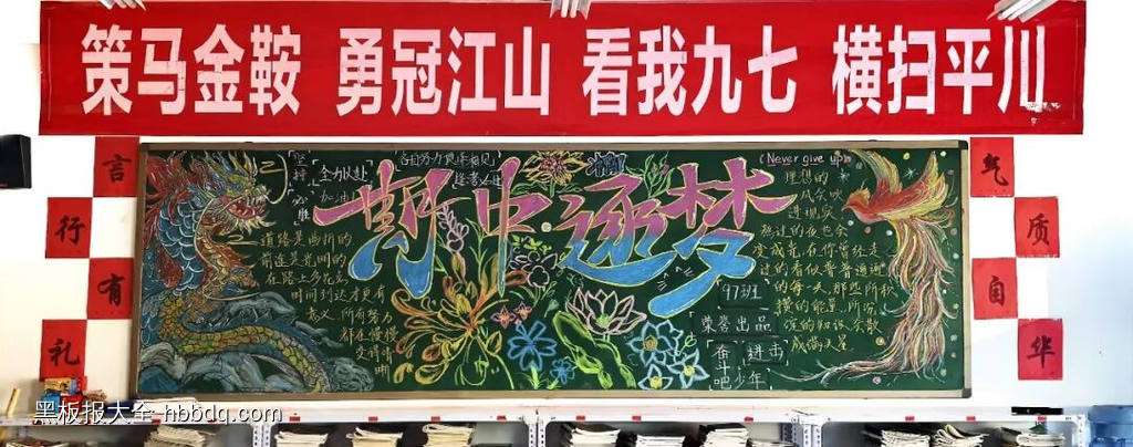 剑指期中乘风胜浪黑板报-第4张