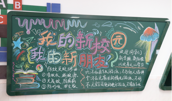 我的新校园，我的新朋友主题黑板报