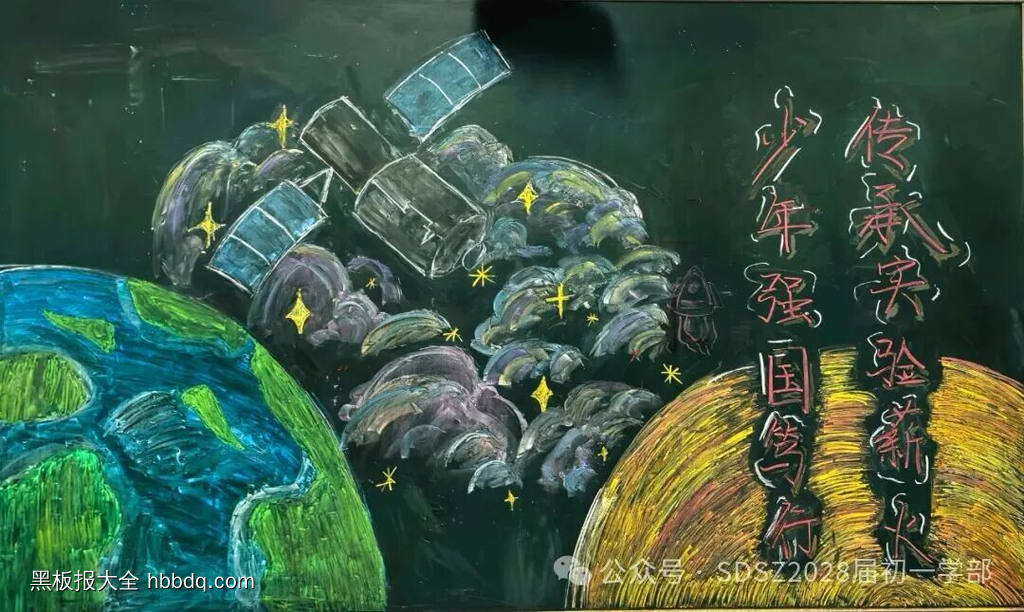 科技创新，人文铸魂主题黑板报-第5张