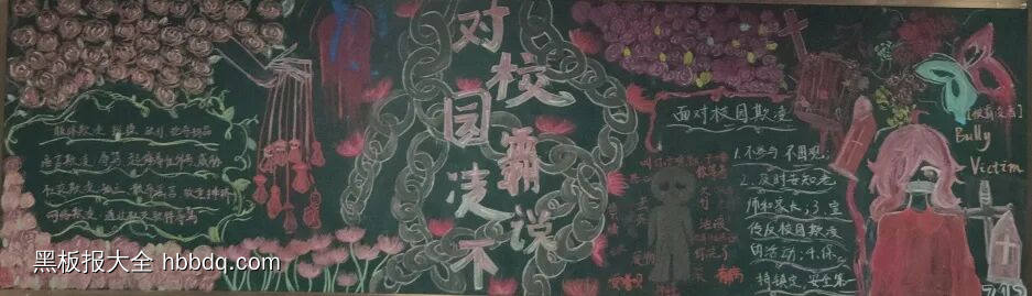 法护成长反对校园霸凌黑板报-第2张