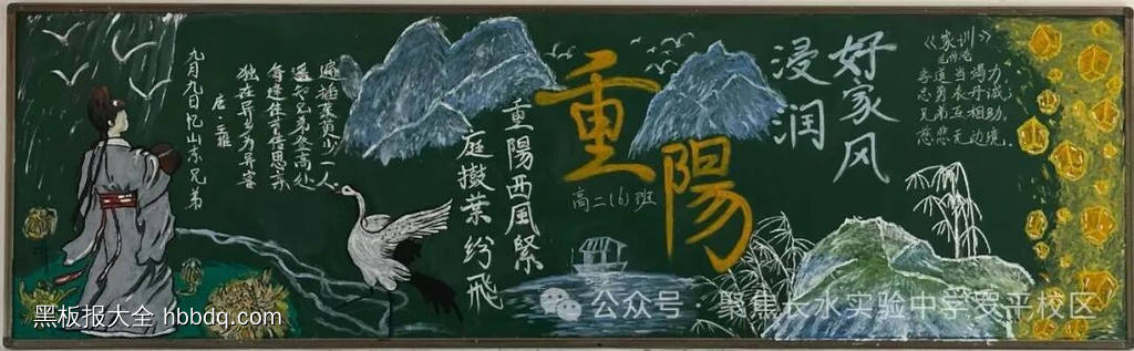 重阳节主题黑板报推荐1张-第1张