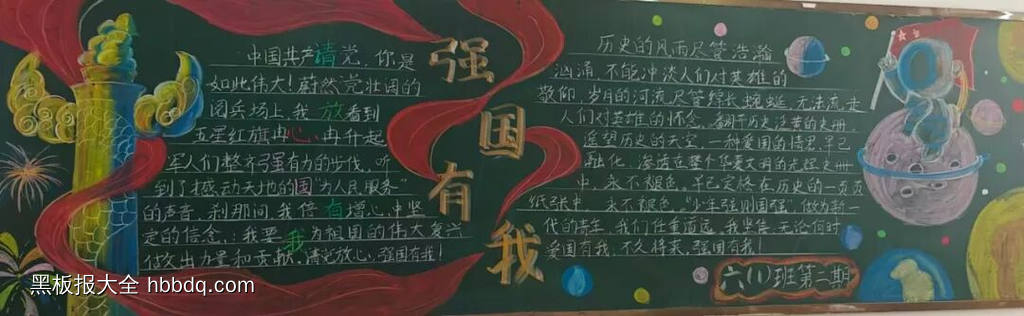 强国复兴有我，争当时代好少年主题黑板报-第6张