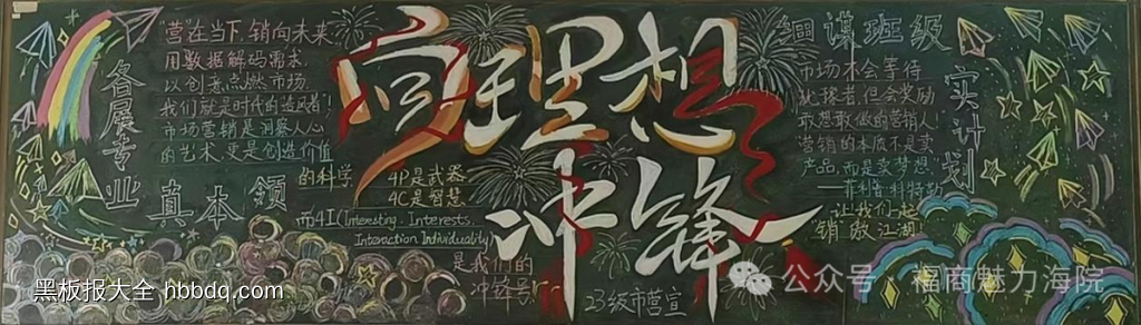 大学玩转电商黑板报5张-第1张