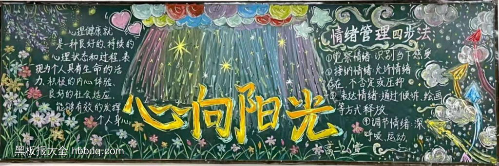 心向阳光，与光同行主题黑板报简单又漂亮9张-第7张