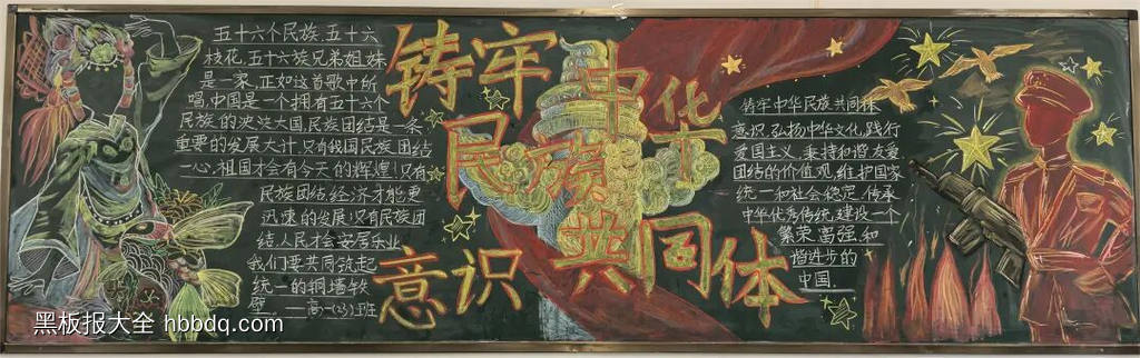 超漂亮的盛世华诞迎国庆黑板报8张-第1张