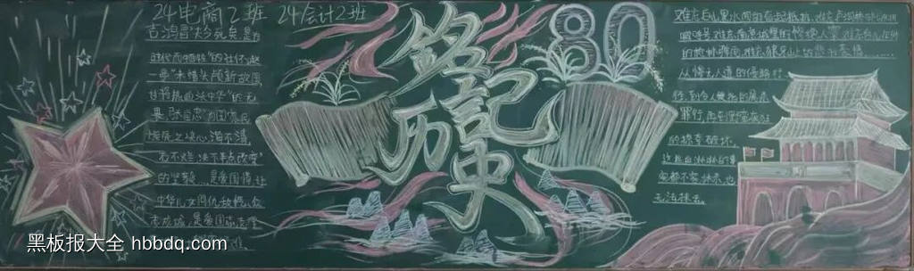 抗战胜利，反法西斯主题黑板报-第6张