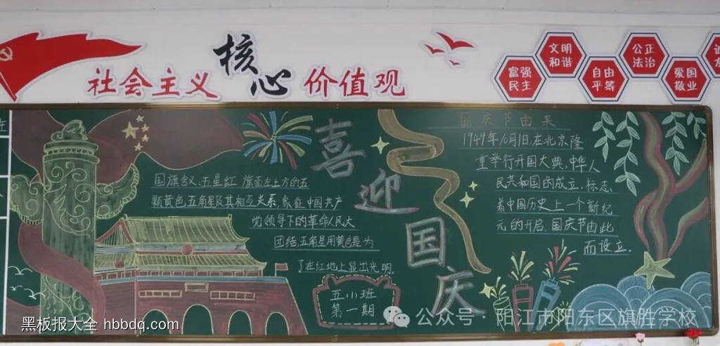 欢度国庆主题黑板报漂亮8张-第5张