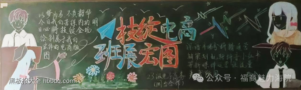 大学玩转电商黑板报5张-第5张