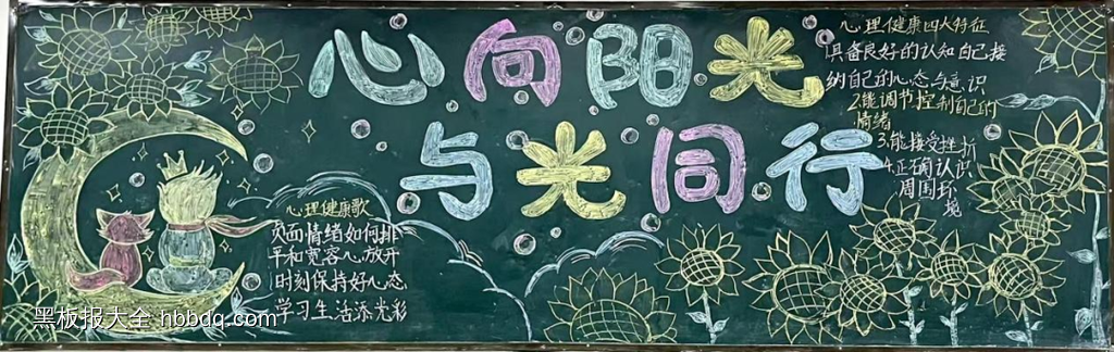 心向阳光，与光同行主题黑板报简单又漂亮9张-第2张