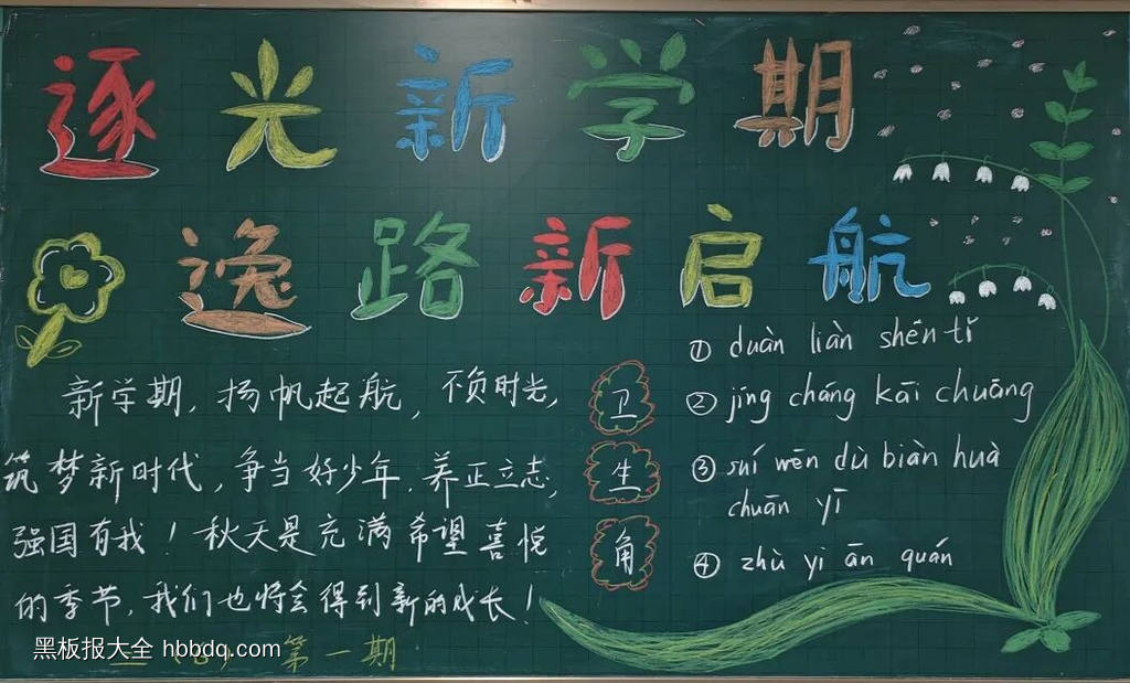 新的航程，无限的未来主题黑板报-第6张