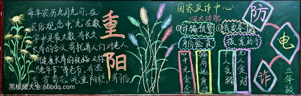 重阳节主题黑板报精美8张-第6张