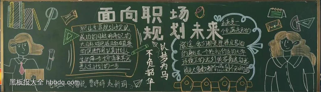 职场规划未来主题黑板报-第1张