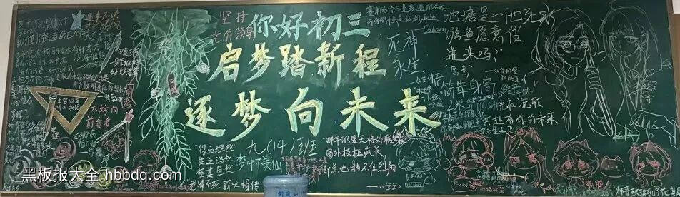 启梦踏新程 逐光向未来主题黑板报-第3张