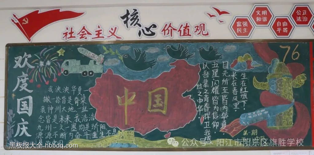 欢度国庆主题黑板报漂亮8张-第6张