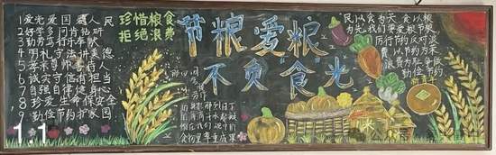节粮爱粮，不负时光主题黑板报