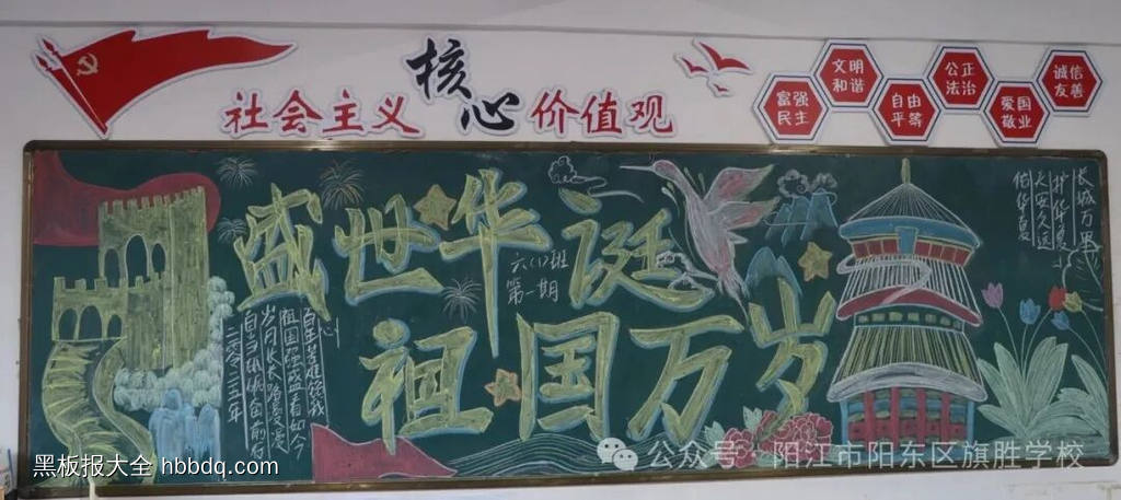 欢度国庆主题黑板报漂亮8张-第7张