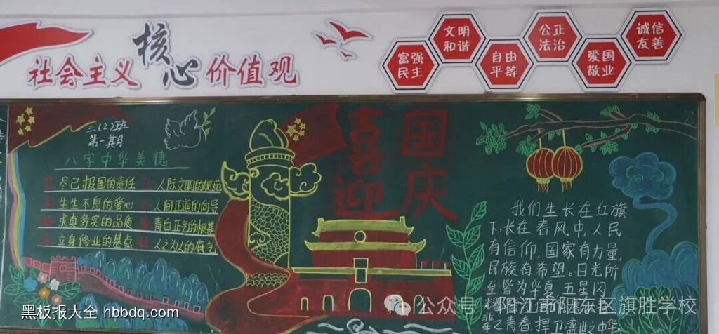 欢度国庆主题黑板报漂亮8张-第3张