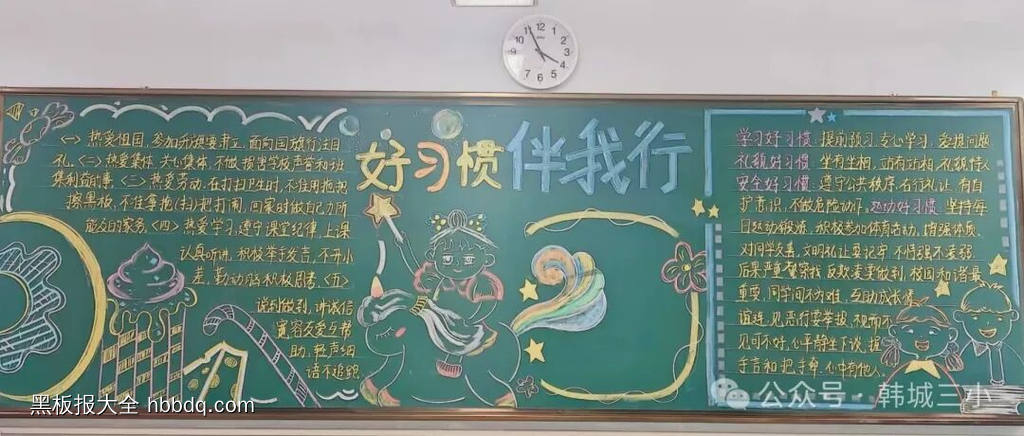 好习惯伴成长主题黑板报简单又好看2张-第2张