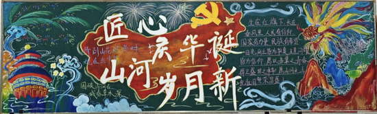 喜迎国庆黑板报