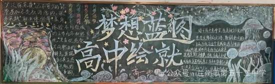 梦想蓝图，高中绘就主题黑板报