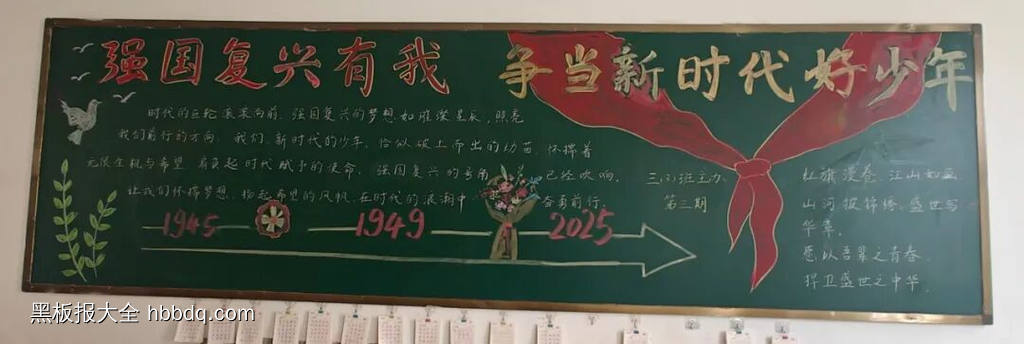 强国复兴有我，争当时代好少年主题黑板报-第7张