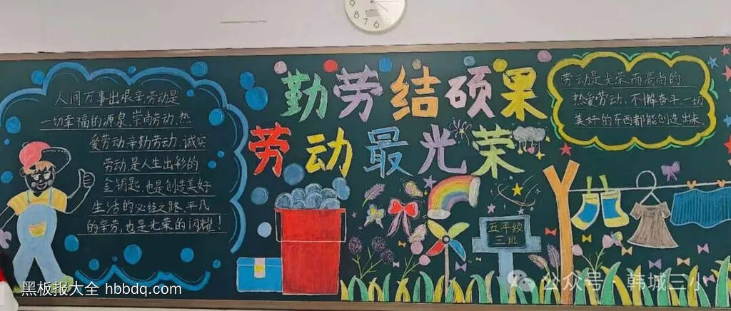 劳动最光荣主题黑板报精美3张-第1张