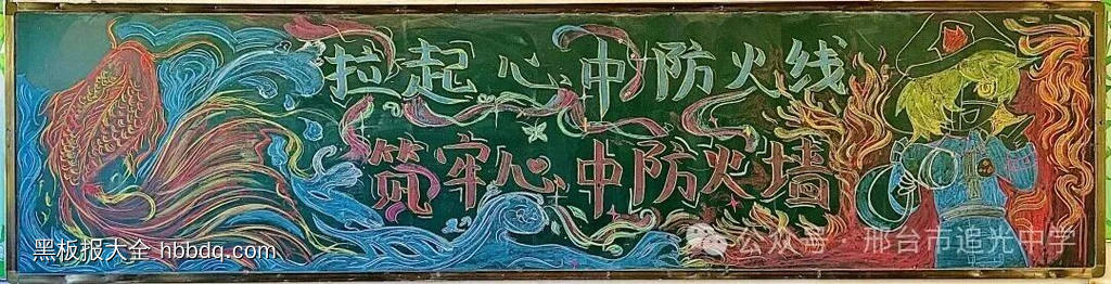 拉起心中防火线,筑起安全防火墙的黑板报5张-第5张