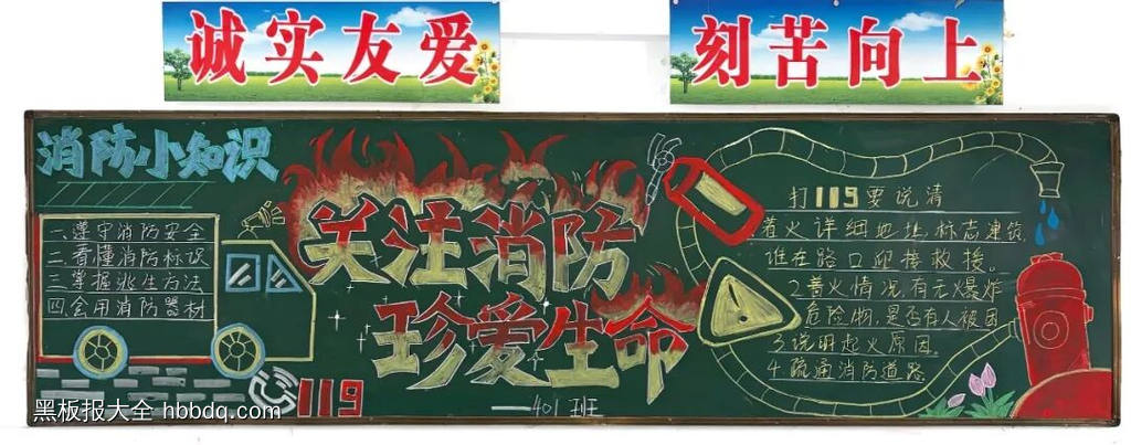 超推荐的119消防安全黑板报8张-第6张