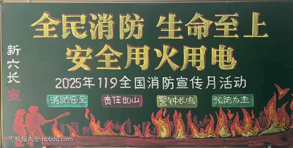 2025.11.9消防宣传月方寸黑板报十一幅-第4张