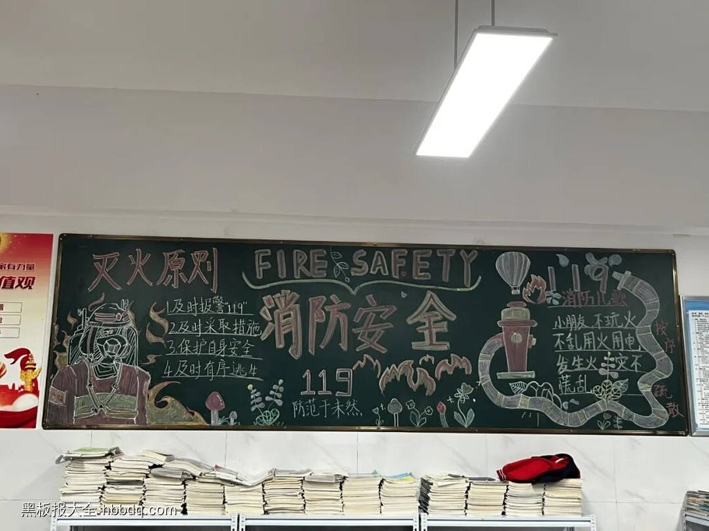 珍爱生命，远离火患主题黑板报-第4张