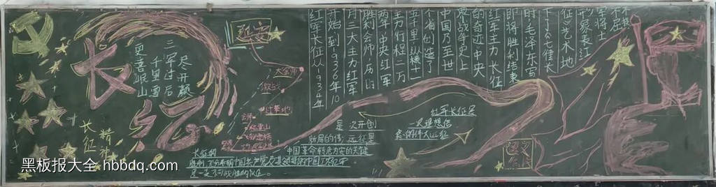 红军不怕远征难|红军长征胜利纪念日黑板报4张-第4张