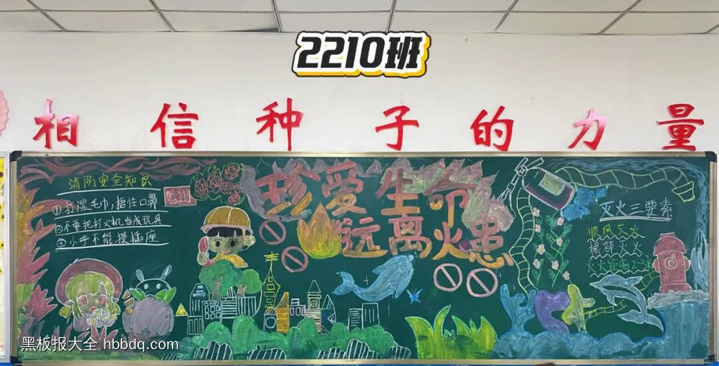 119关注消防珍爱生命黑板报6张-第3张
