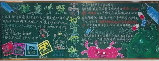 健康呼吸报卫你我黑板报7幅