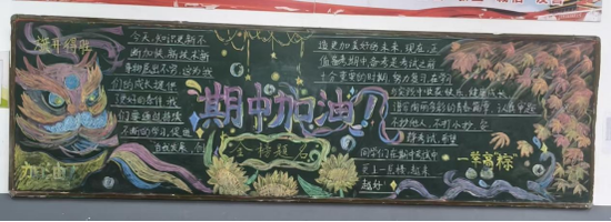 期中加油黑板报2幅