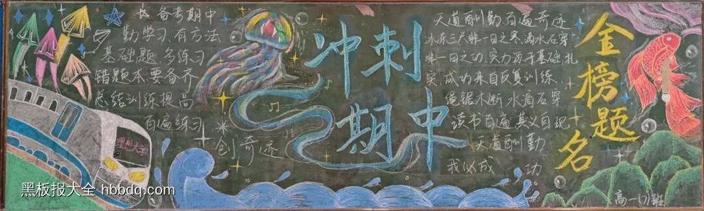 冲刺期中得黑板报4张-第4张