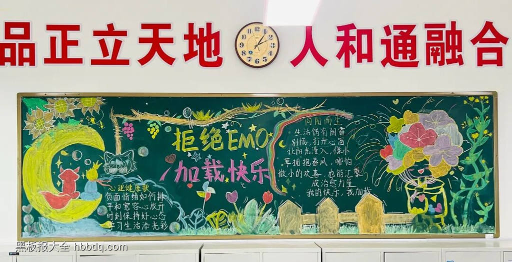 向阳而生，星光点点主题黑板报-第2张