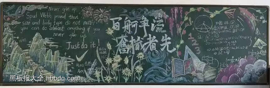 向理想冲锋主题黑板报简单又好画2张-第2张