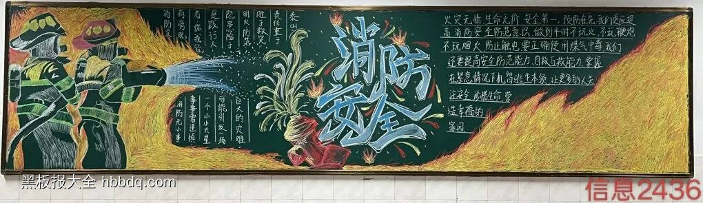漂亮的消防安全班级黑板报7张-第3张