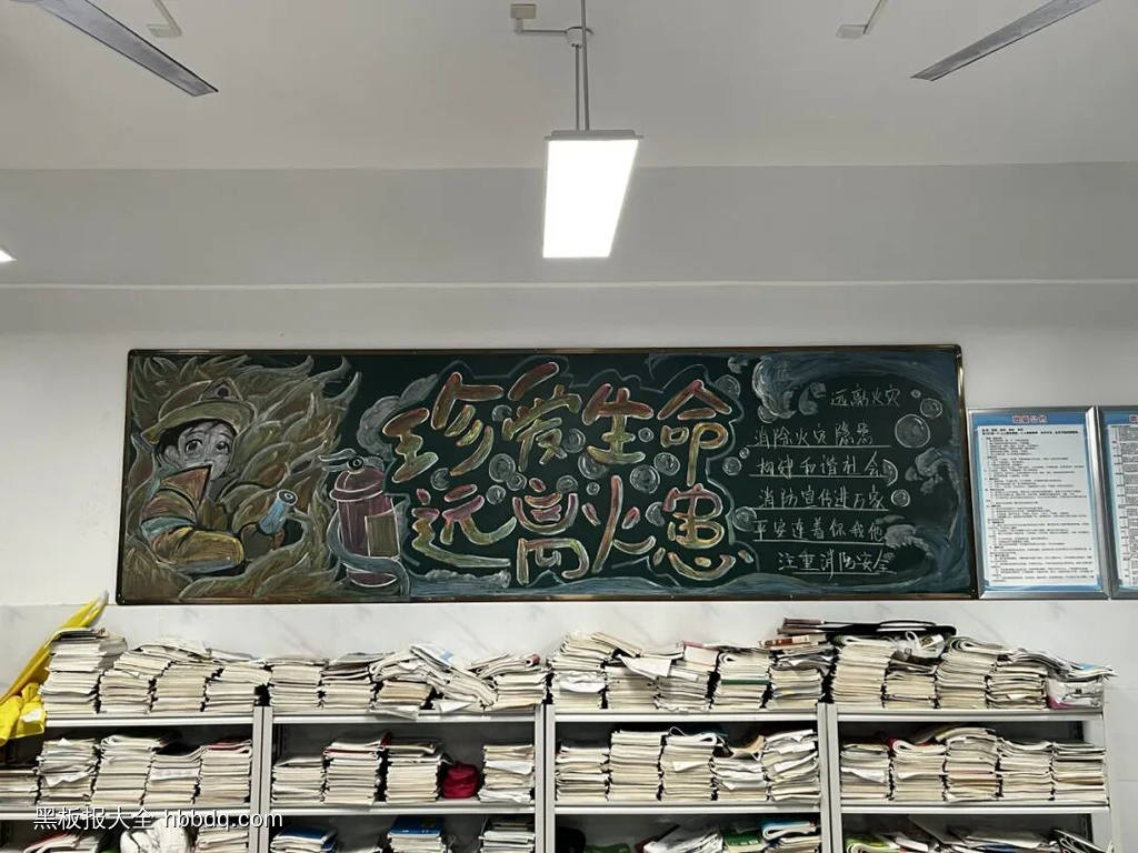珍爱生命，远离火患主题黑板报-第3张