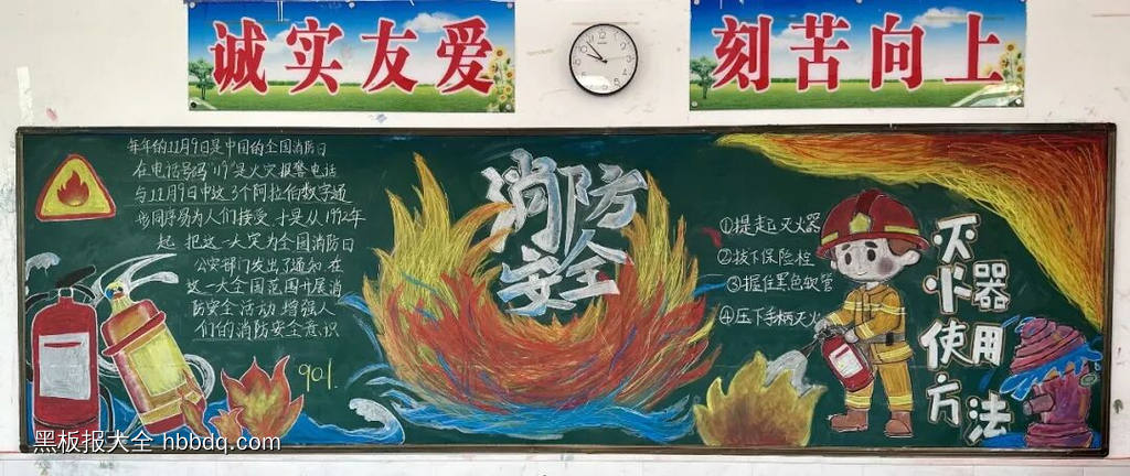 超推荐的119消防安全黑板报8张-第1张